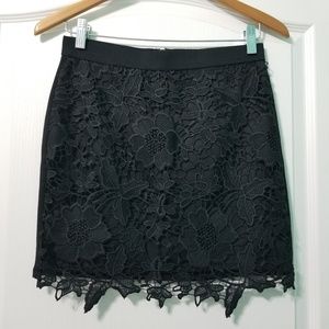 American Eagle Black Lace Mini Skirt